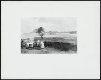 Landscape Sketch With Figures In Foreground