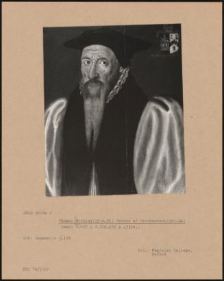 Thomas Bickley (1518–96) Bishop Of Chichester (1585–96)