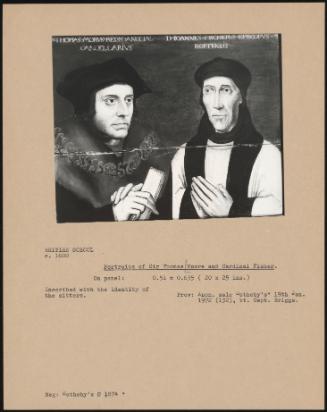 Portraits Of Sir Thomas Moore And Cardinal Fisher