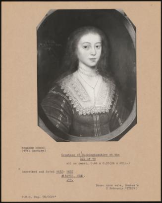 Countess Of Buckinghamshire At The Age Of 19