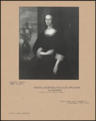 Dorothy, Lady Cotton, Wife Of Sir John Cotton Of Cannington