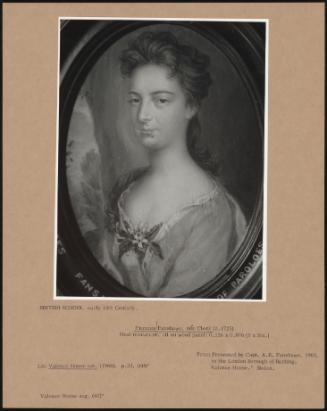 Frances Fanshawe, Nee Clerk (D 1725)
