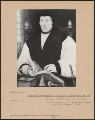 Archbishop Matthew Parker, Archbishop Of Canterbury 1559–1575