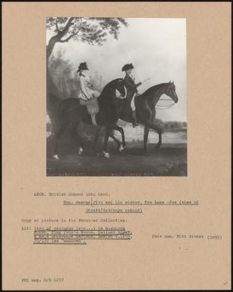 Hon George Pitt And His Sister, Mrs Lane -Fox (View Of Strathfieldsaye Behind)