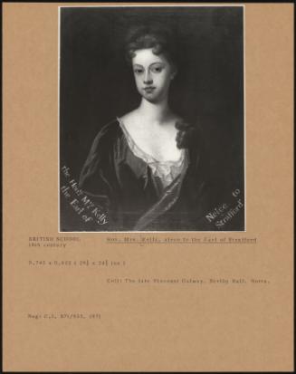 Hon Mrs Kelly, Niece To The Earl Of Stratford