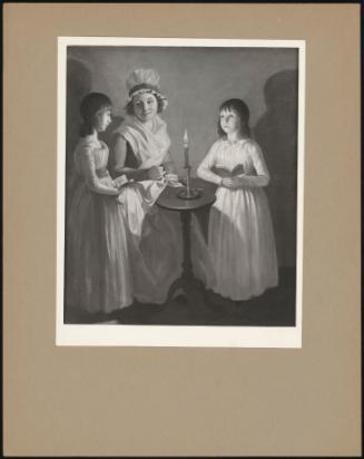Lady Sewing And Her Two Daughters Reading By Candlelight Ra 1964 (150)