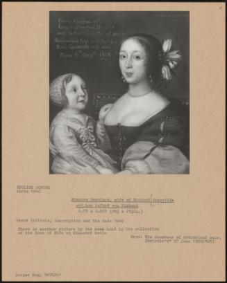 Frances Saunders, Wife Of Richard Grenville And Her Infant Son Richard