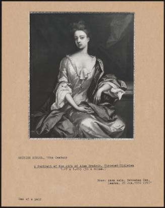 A Portrait Of The Wife Of Alan Brodrik, Viscount Midleton