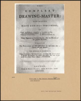 Title Page To The Compleat Drawing Master 1763
