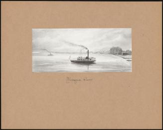 Niagara River, Cauda Shore, Two Steamers Crossing