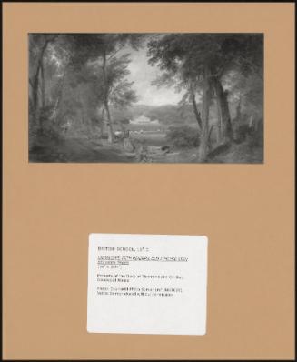 Landscape With Reapers And A House Seen Between Trees