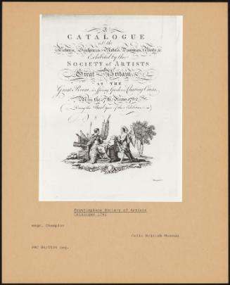 Frontispiece Society Of Artists Catalogue 1762