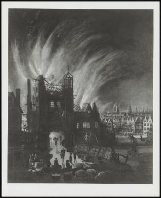 The Great Fire Of London Showing Ludgate And Old St Paul's