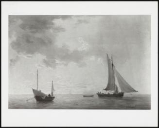Shipping In A Calm Sea (Seascape - Shipping In A Calm) - One Of A Pair