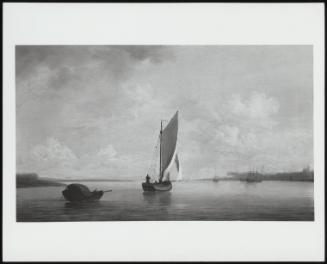 River Scene, Probably The Medway With Docks