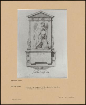 Design For Amonument To Charlotte St Quentin,