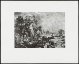 Lock Near Dedham, C 1820-1828 (Sketch For A View On The Stour)