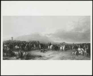 The Caledonian Coursing Meeting Near The Castle Of Adrossan, The Isle Of Arran In The Distance, 1844