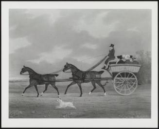 Going To Church; A Coach And Four Driving Along A Country Road, A Dog Running Alongside