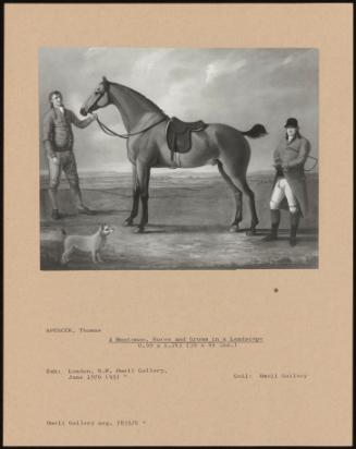 A Huntsman, Horse And Groom In A Landscape