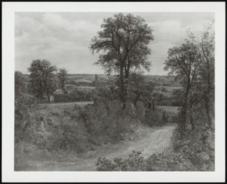 Road Near Dedham, C 1802 (View Of Dedham Church In The Middle Distance, In The Foreground, A Road Bounded By Hedges And A Group Of Elms)