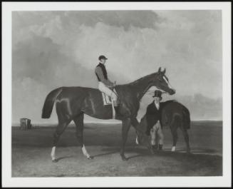 Racehorse Elis With John Day Up, And The Trainer, John Doe