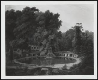 A View Of The Temple, Fountain And Cave In Sezincote Park, 1819