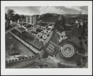 A View Of Llanerch Showing Massey's Court With A Distant View Of Wrexham Church, Denbighsire