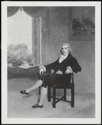 Portrait Of Thomas Graham Of Kinrose With The Calcutta Theatre Seen In The Distance