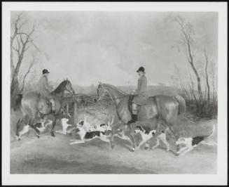 Mr Derry On Gillingham And Mr Mountford On Clark, Whipper-In And Huntsman To The Melton Hounds - Scene John O'gaunt's Gorse, The Melton Mowbray Hunt, 1836