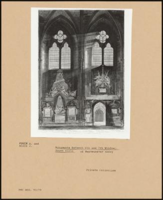 Monuments Between The 6th And 7th Window, South Aisle Of Westminster Abbey