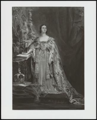 Sketch Of Queen Victoria Taking The Coronation Oath