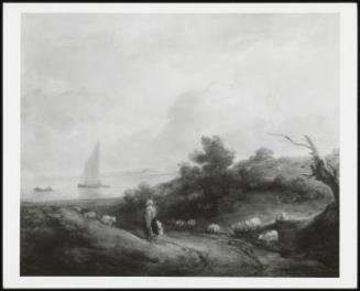 Coastal Landscape With Shepherd And His Flock, C Mid-1780's (An Estuary With Shepherd And Sheep)
