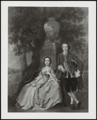 Margaret Tyers And Her Husband (A Lady Seated And A Gentleman Standing In A Park Members Of The Tyers Family