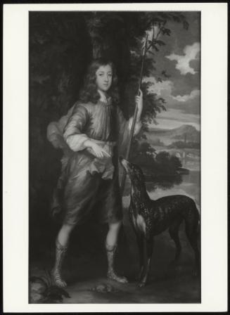 Sir Thomas: Boy with Spear. Greyhound