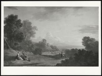 A Traveller On A Road Overlooking The Bay Of Naples (Bay Of Baiae), Vesuvius In The Distance