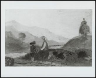 Rocky Landscape with Figures and Cattle Resting