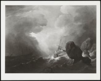 Seascape–Shipping in a Storm Off a Rocky Coast