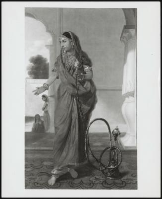 Young Indian Woman With Hookah, Probably At The Court Of Nawab Of Oudh, 1772