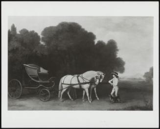 Phaeton With Cream Ponies And Stable-Lad, C 1785 (A Carriage Drawn By Two Cream Ponies With A Stable Boy And Dog)