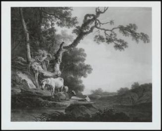 Landscape with Horse, Bull and Sheep