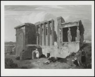 The Erechteon, Athens: Greeks And Turks In The Foreground, Rome 1821