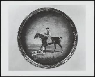 Horse And Rider Facing Left, With Hound, 1803 - One Of A Pair