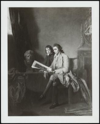 Gentleman and a Boy Looking at Prints (A Studio Scene)