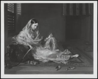 Indian Girl with Hookah in an Interior