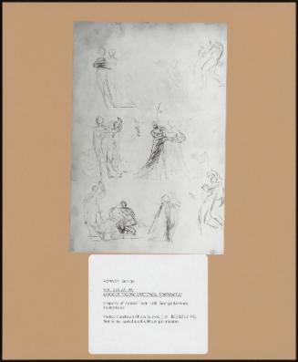 Folio 20r (P. 39) Various Figure Sketches, Portraits