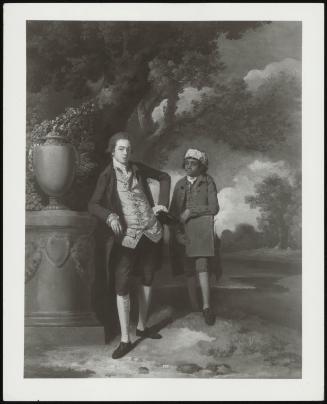 Portrait of a Young Man with His Indian Servant Holding a Portfolio of Drawings