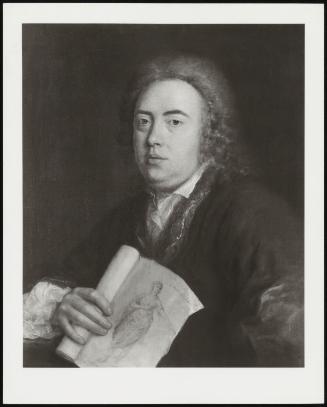 Portrait Of James Thomson, Half Length Wearing Reddish Brown Coat, In His Right Hand He Holds The Manuscript Of Liberty, 1736