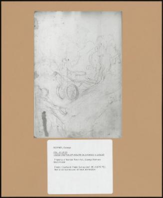 Folio 1v (P. 2) Vague Sketches of Figure in Chariot and House