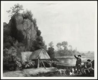 Two Gentlemen Going A Shooting, With A View Of Creswell Crags, Taken On The Spot, 1767
